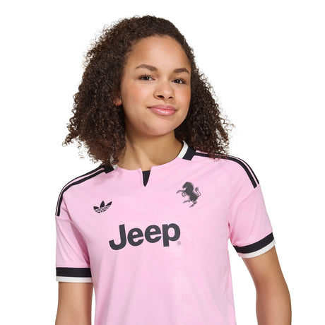 adidas Juventus Away Youth Soccer Jersey 26/27 - Pink/Black - Best Buy Soccer