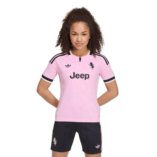 adidas Juventus Away Youth Soccer Jersey 26/27 - Pink/Black - Best Buy Soccer