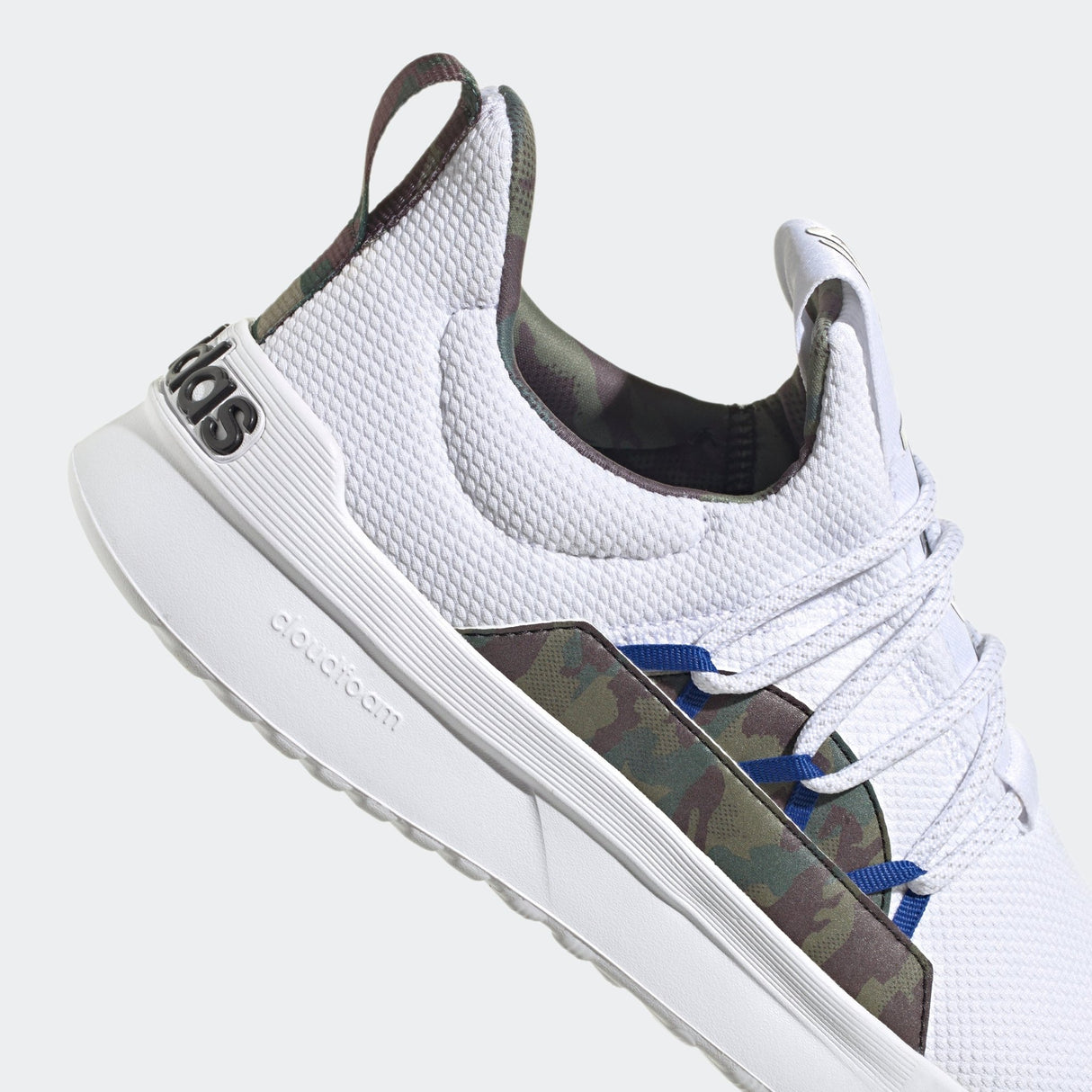 adidas Lite Racer Adapt 4 Cloudfoam Lifestyle Running Slip - On Shoes Whjite/Royal - Best Buy Soccer