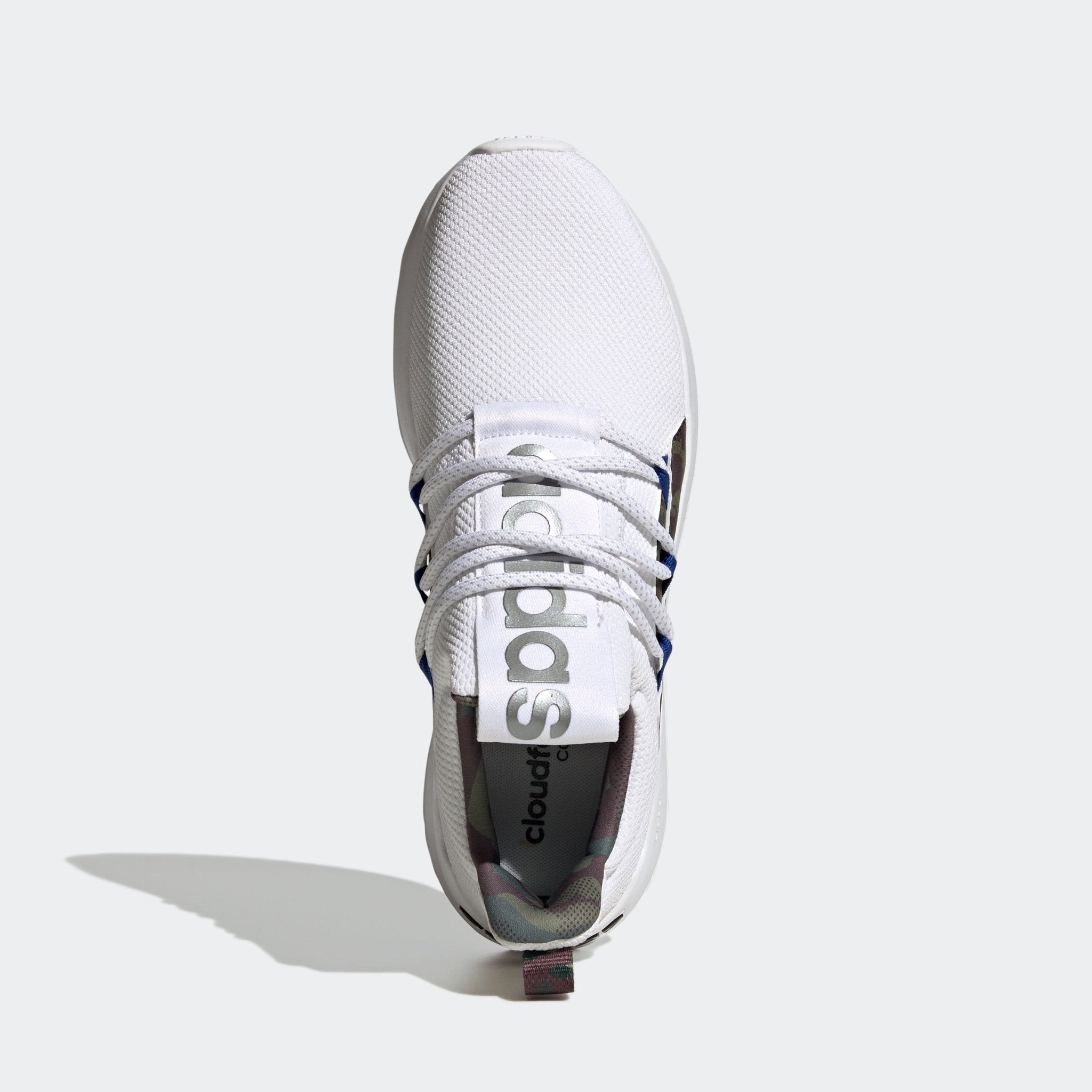 adidas Lite Racer Adapt 4 Cloudfoam Lifestyle Running Slip - On Shoes Whjite/Royal - Best Buy Soccer