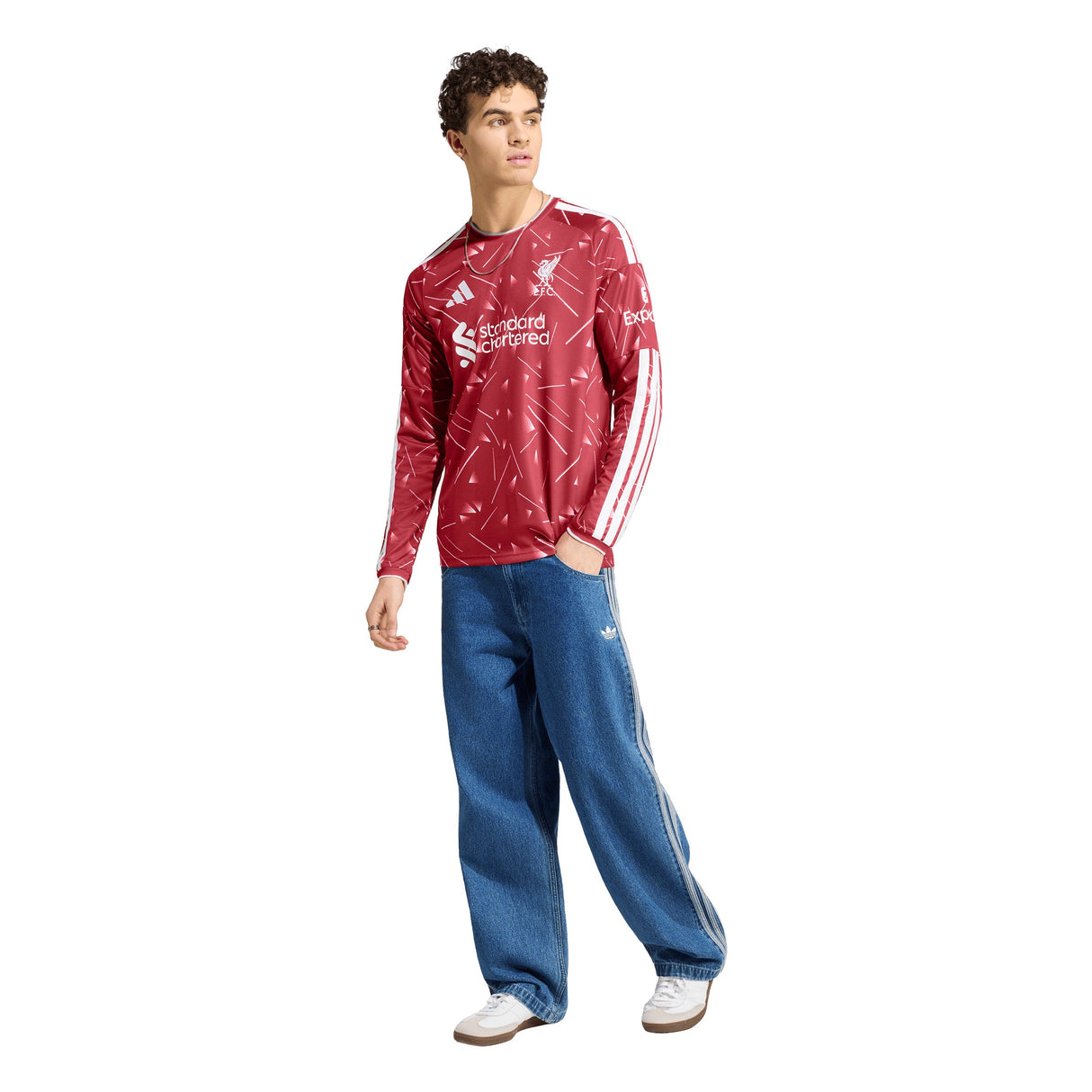 adidas Liverpool FC Home Long Sleeve Men's Soccer Jersey 26/27 - Red - Best Buy Soccer