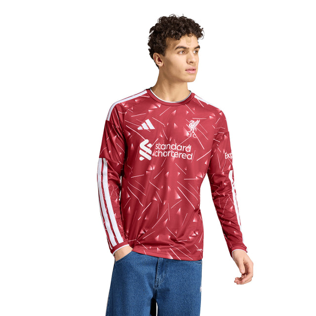 adidas Liverpool FC Home Long Sleeve Men's Soccer Jersey 26/27 - Red - Best Buy Soccer