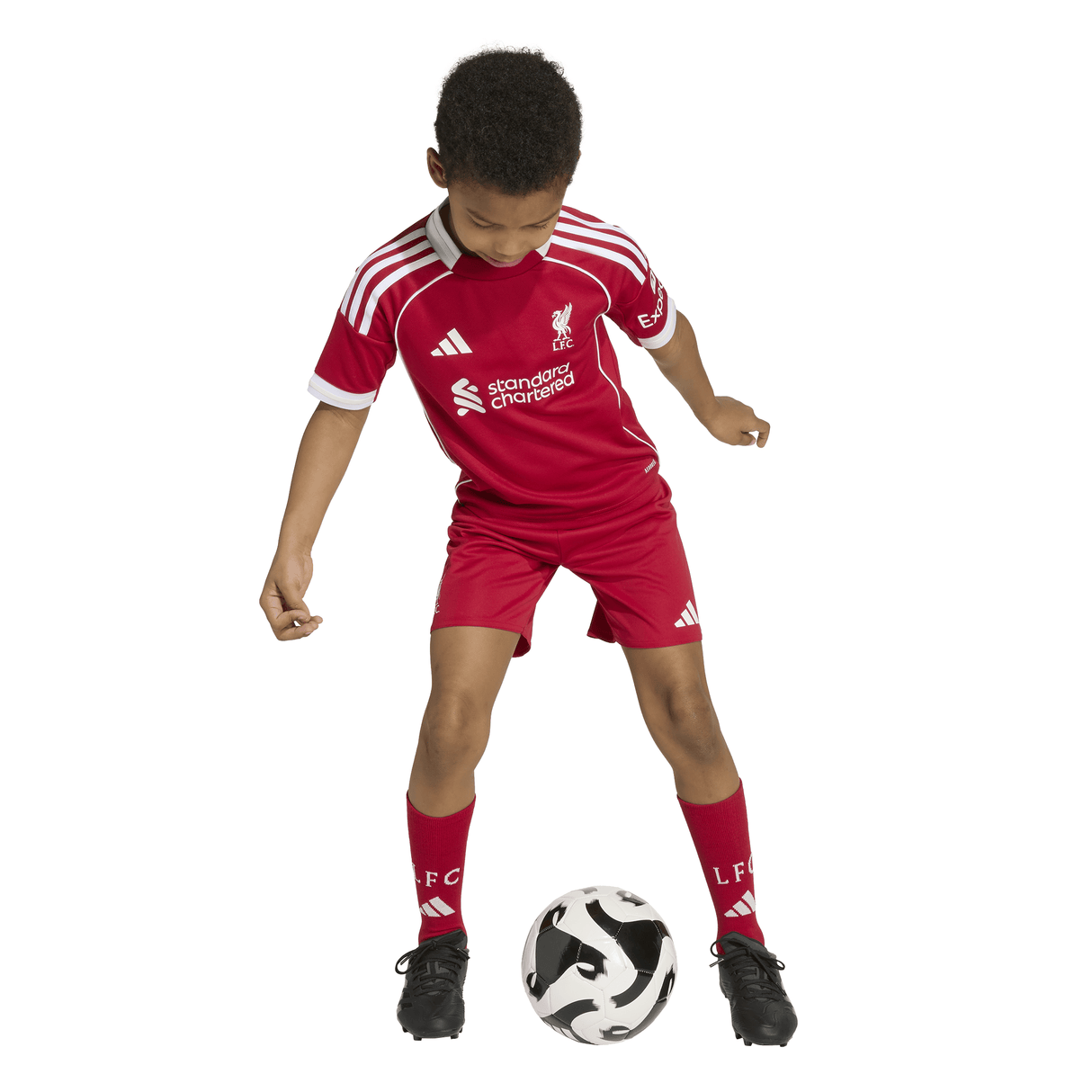 adidas Liverpool FC Home Mini Kit Youth Soccer 25/26 - Red - Best Buy Soccer