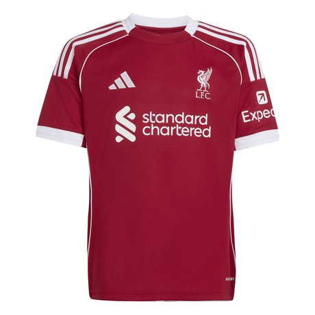 adidas Liverpool FC Home Youth Soccer Jersey 25/26 - Red - Best Buy Soccer