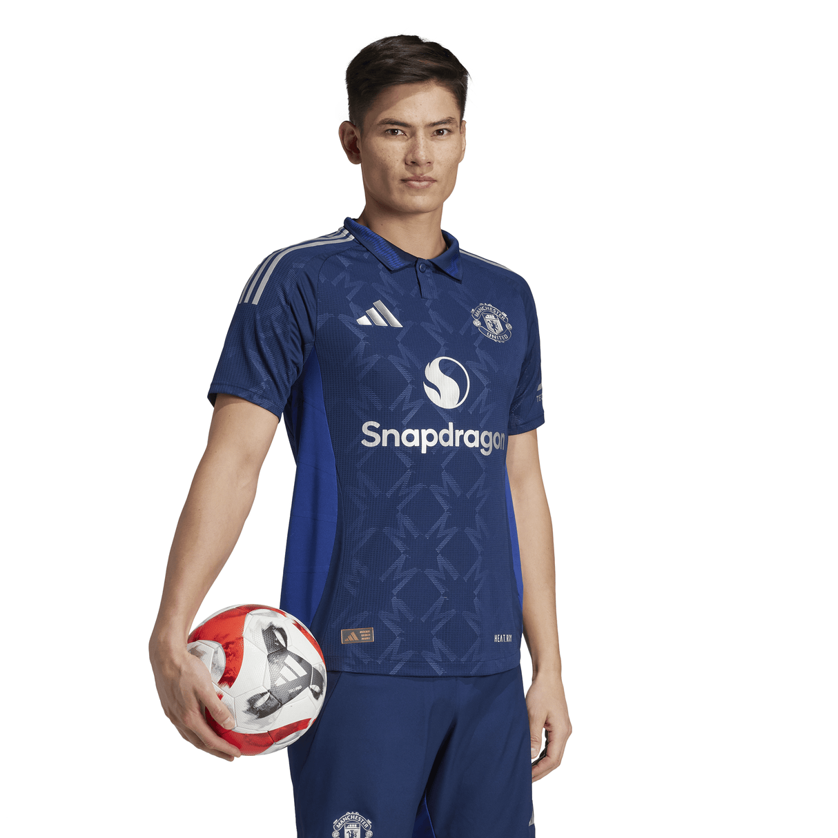 adidas Manchester United Away Authentic Men´s Soccer Jersey 24/25 - Night Indigo/White - Best Buy Soccer