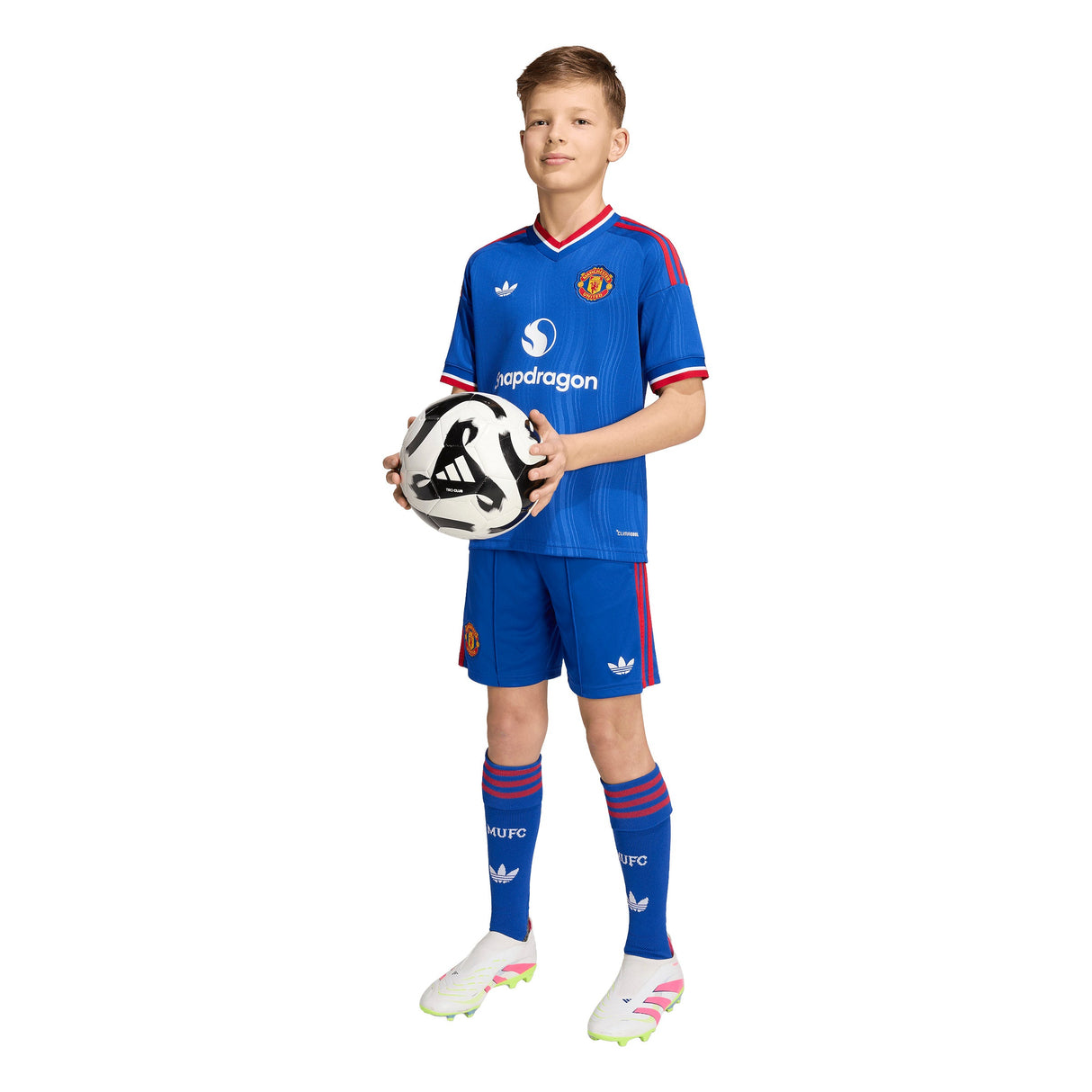 adidas Manchester United Away Youth Soccer Jersey 26/27 - Royal Blue - Best Buy Soccer