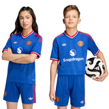 adidas Manchester United Away Youth Soccer Jersey 26/27 - Royal Blue - Best Buy Soccer