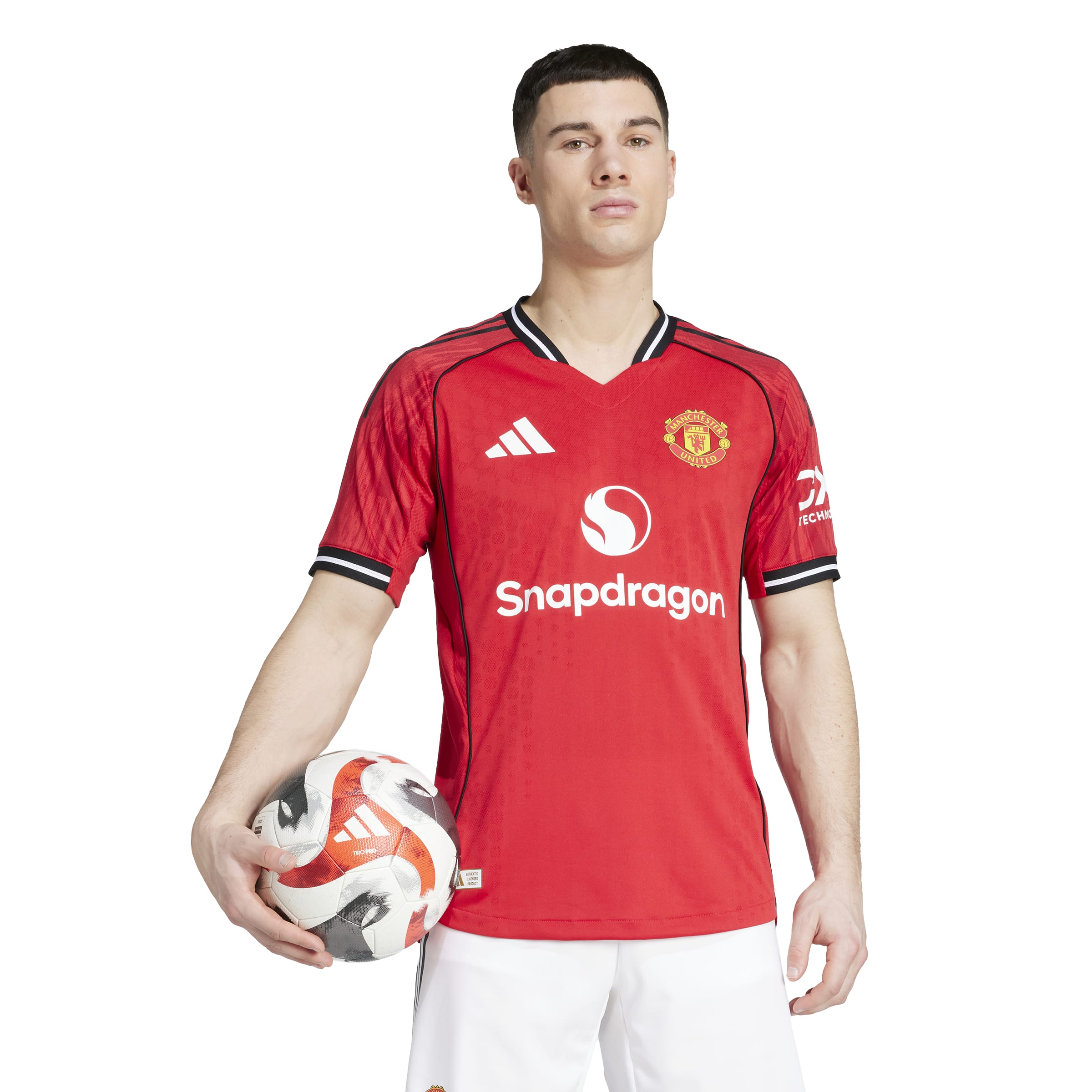adidas Manchester United Home Authentic Men's Soccer Jersey 25/26 - Red - Best Buy Soccer