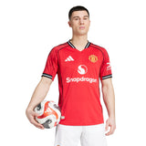 adidas Manchester United Home Authentic Men's Soccer Jersey 25/26 - Red - Best Buy Soccer