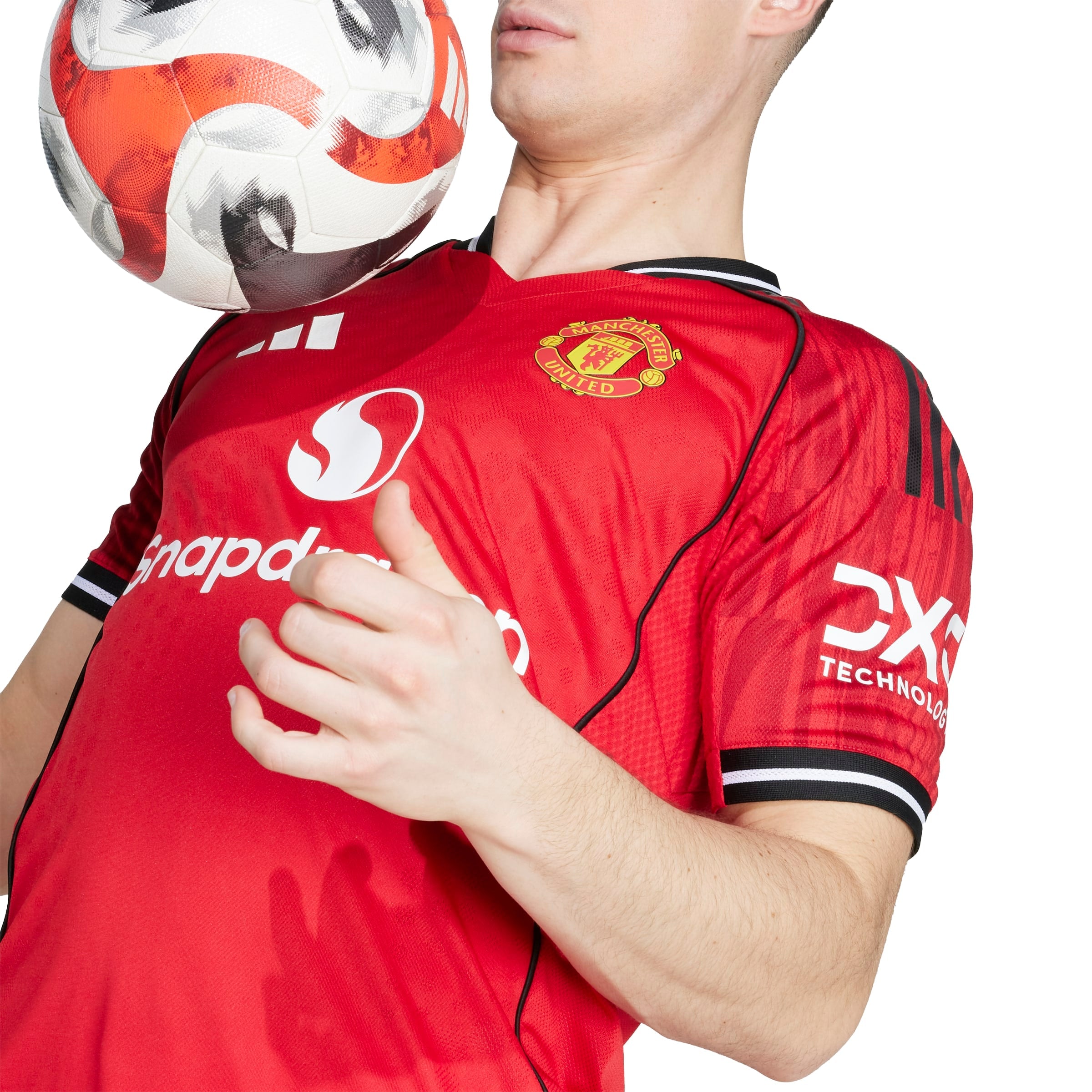 adidas Manchester United Home Authentic Men's Soccer Jersey 25/26 - Red - Best Buy Soccer