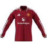 adidas Manchester United Home Long Sleeve Men's Soccer Jersey 26/27 - Red/White - Best Buy Soccer