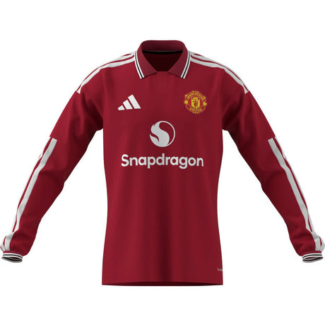 adidas Manchester United Home Long Sleeve Men's Soccer Jersey 26/27 - Red/White - Best Buy Soccer