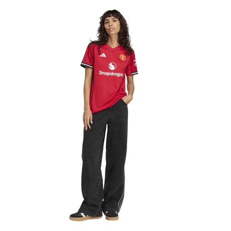 adidas Manchester United Home Women's Soccer Jersey 25/26 - Red - Best Buy Soccer