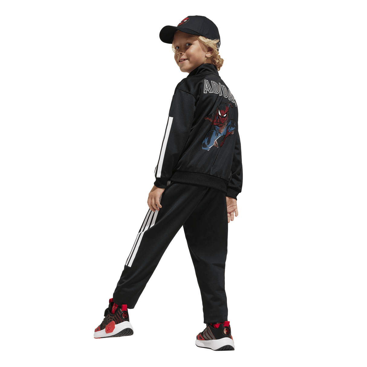 adidas Marvel Spider-Man Youth Tiro Suit - Black/White - Best Buy Soccer