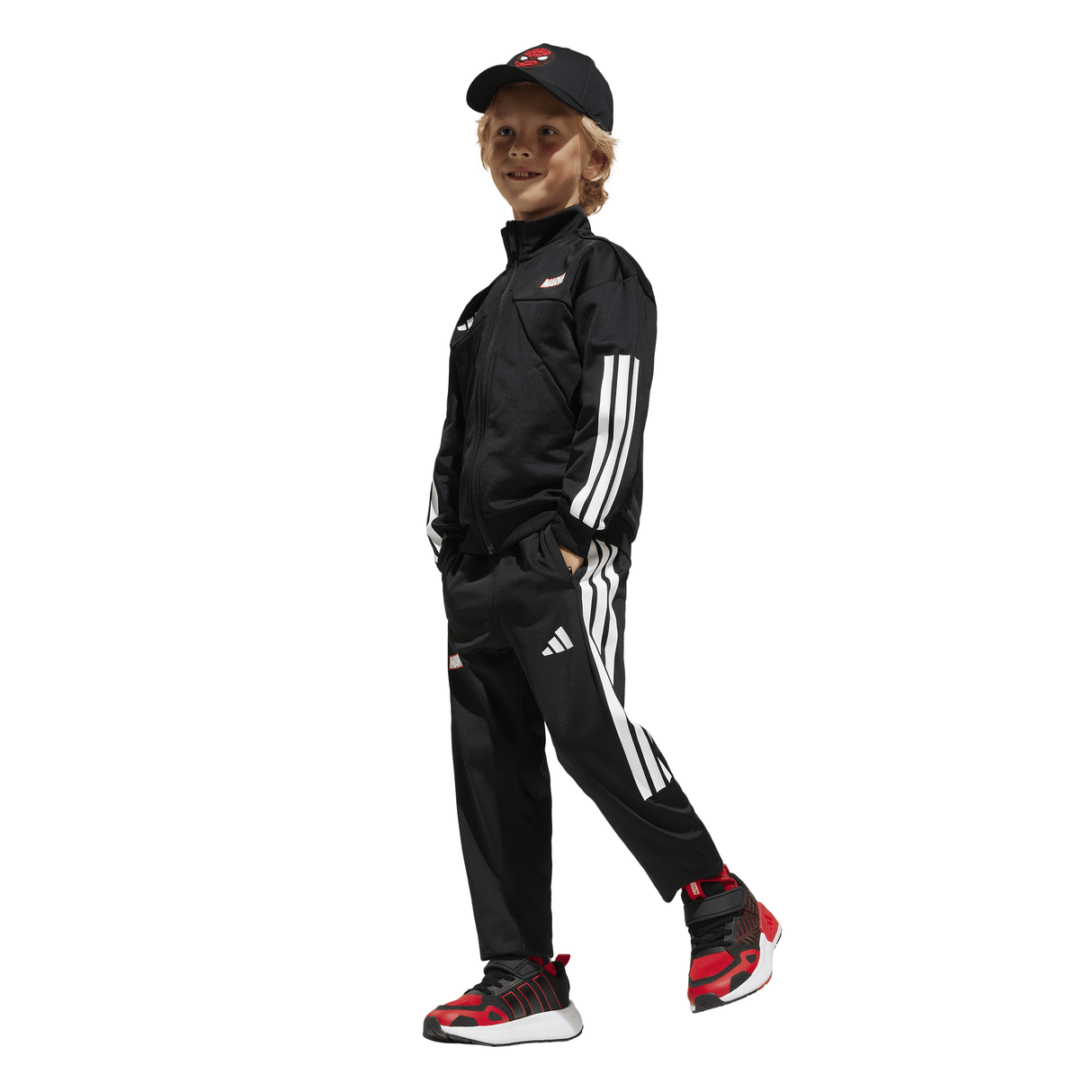 adidas Marvel Spider-Man Youth Tiro Suit - Black/White - Best Buy Soccer
