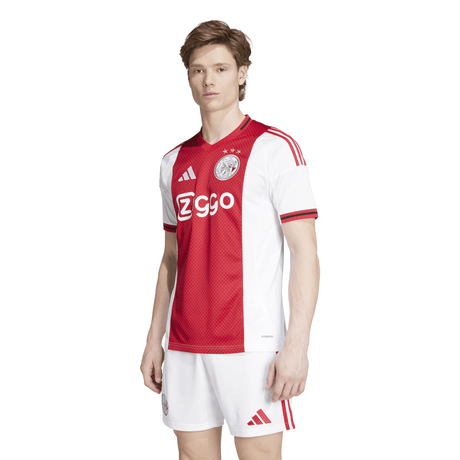 adidas Men's Ajax Amsterdam Home Jersey 25/26 - White/Red - Best Buy Soccer