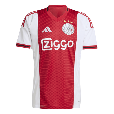 adidas Men's Ajax Amsterdam Home Jersey 25/26 - White/Red - Best Buy Soccer