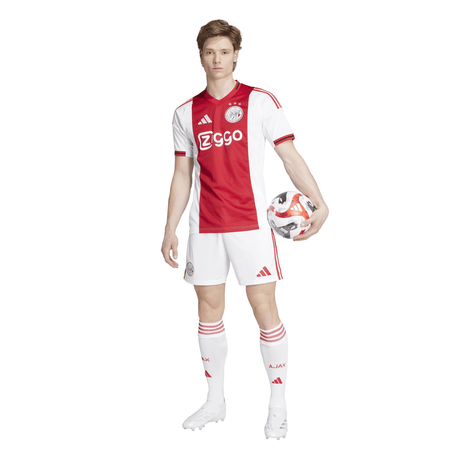 adidas Men's Ajax Amsterdam Home Jersey 25/26 - White/Red - Best Buy Soccer