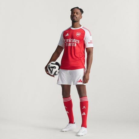 adidas Men's Arsenal Home Authentic Jersey 25/26 - Scarlet/White - Best Buy Soccer