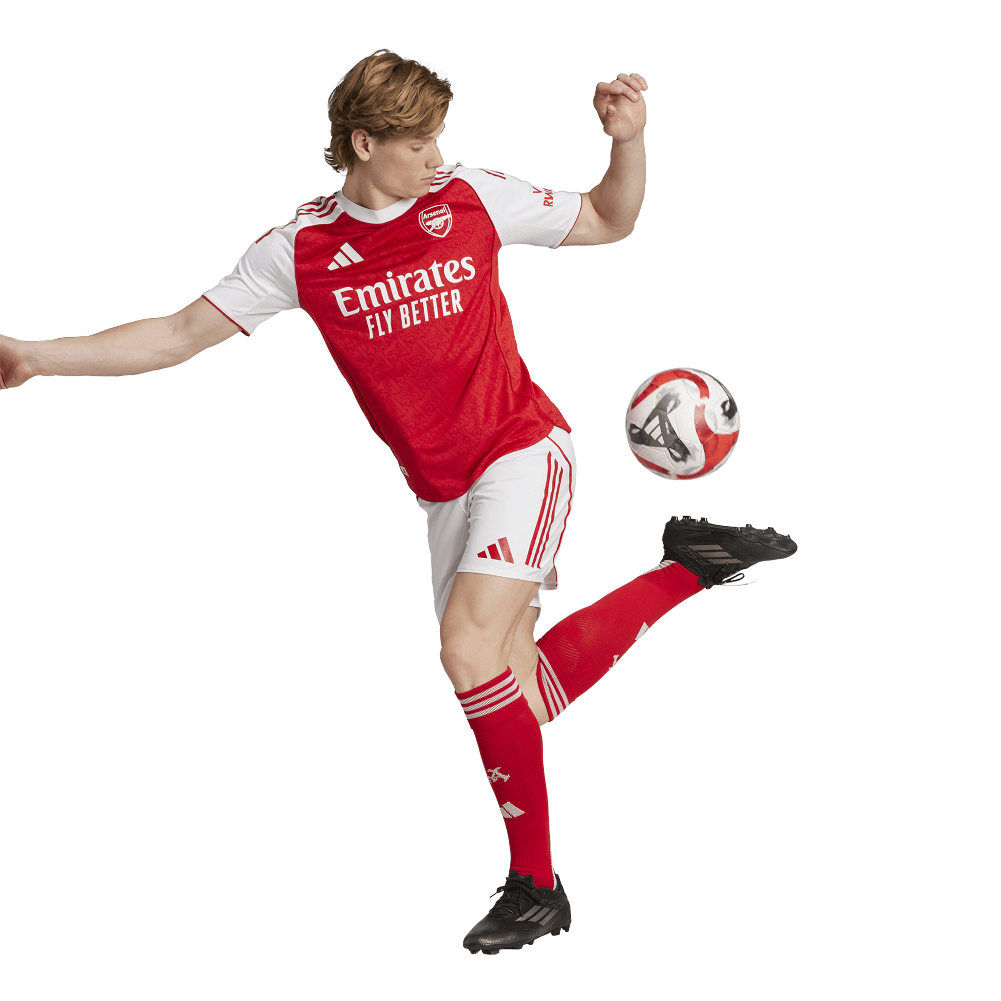adidas Men's Arsenal Home Authentic Jersey 25/26 - Scarlet/White - Best Buy Soccer