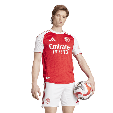 adidas Men's Arsenal Home Authentic Jersey 25/26 - Scarlet/White - Best Buy Soccer