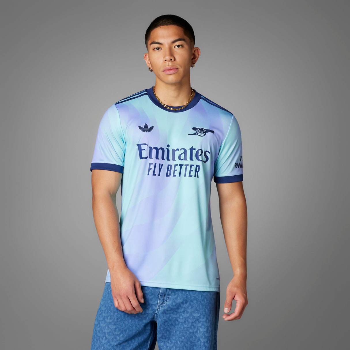 adidas Men's Arsenal Third Jersey 24/25 Aqua/Purple - Best Buy Soccer