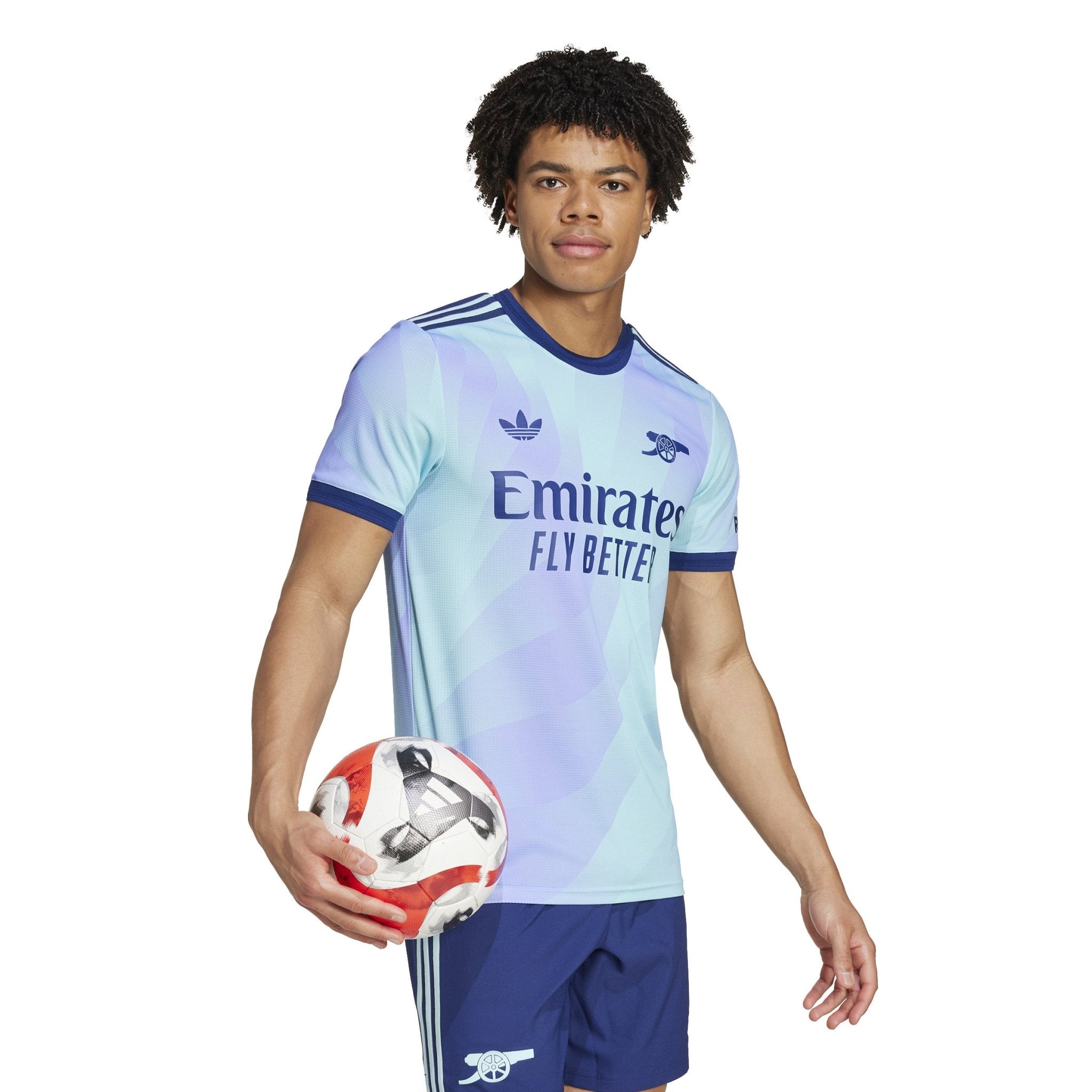 adidas Men's Arsenal Third Jersey Authentic 24/25 Aqua/Purple - Best Buy Soccer