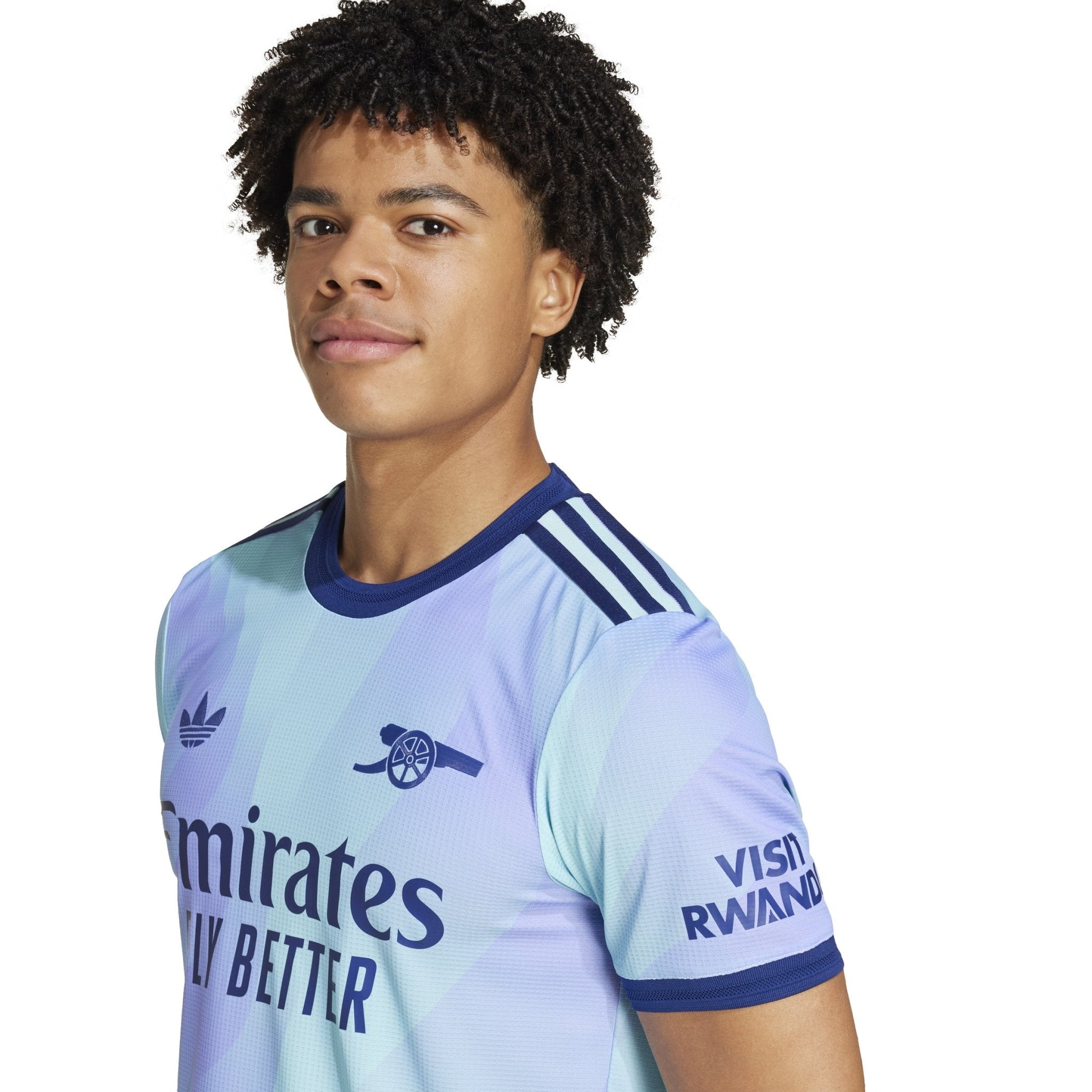 adidas Men's Arsenal Third Jersey Authentic 24/25 Aqua/Purple - Best Buy Soccer