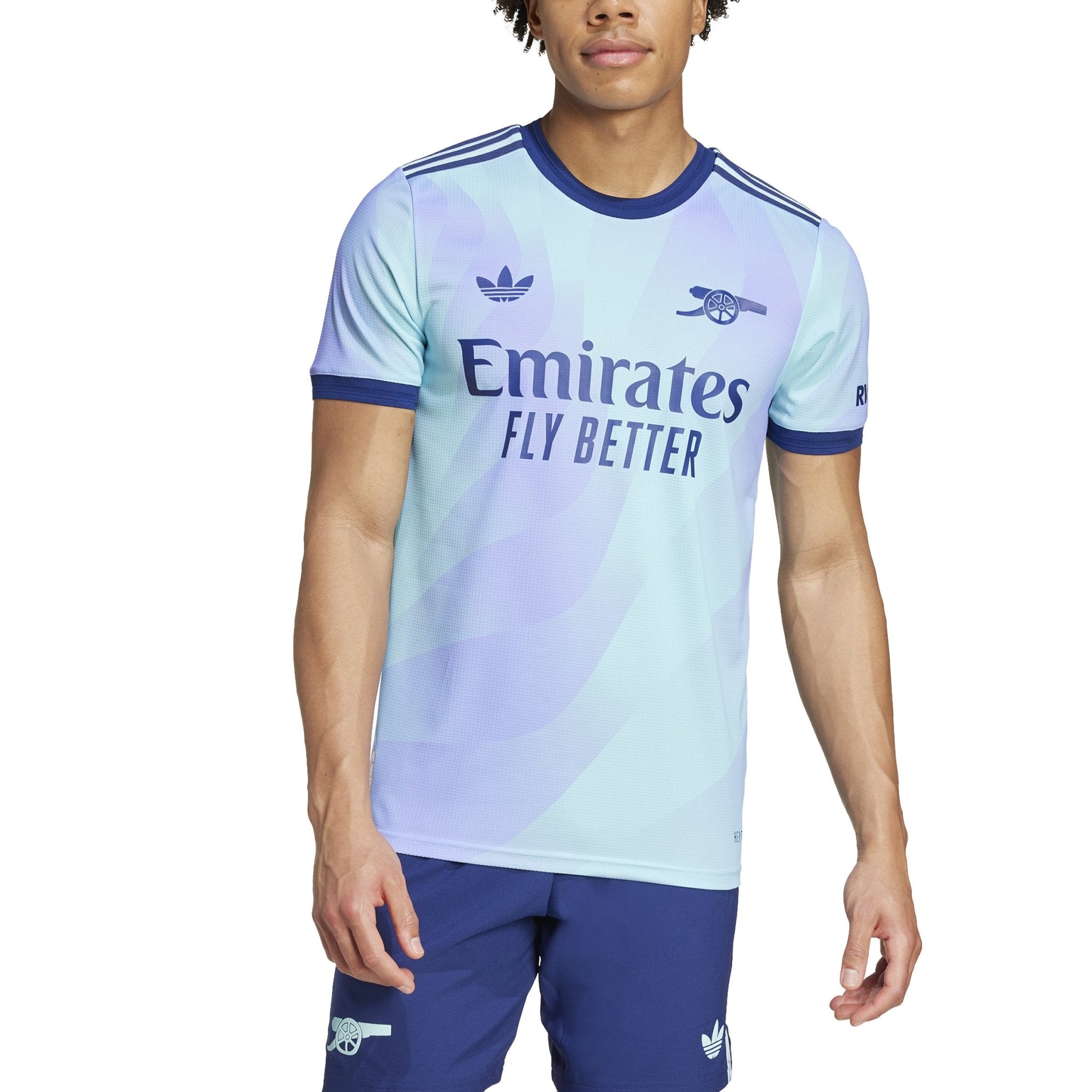 adidas Men's Arsenal Third Jersey Authentic 24/25 Aqua/Purple - Best Buy Soccer