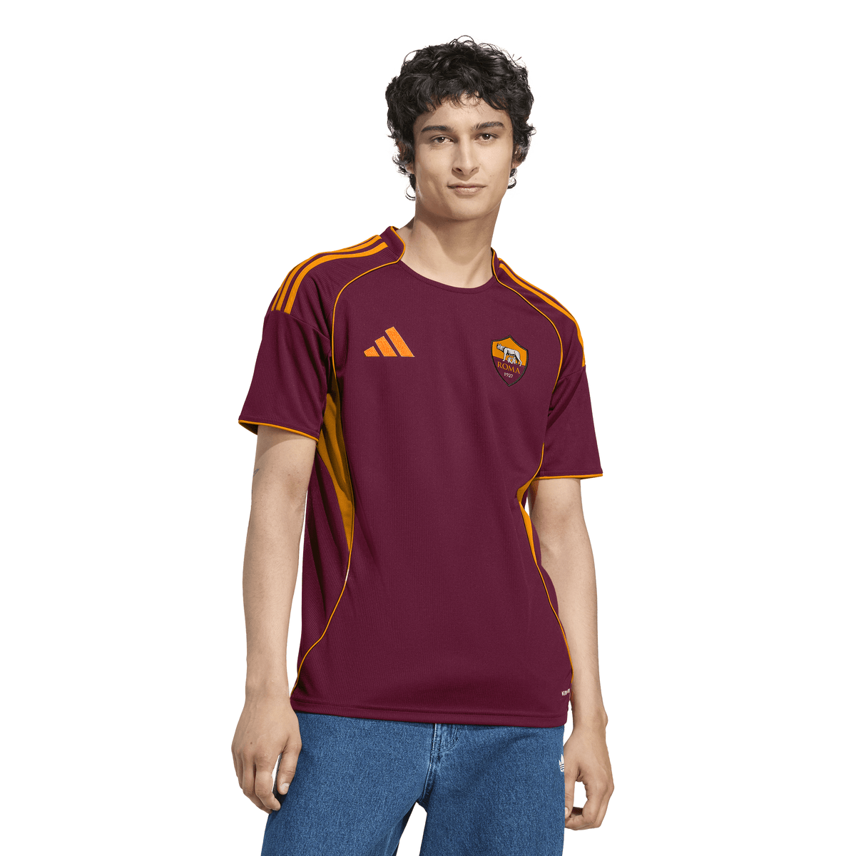 adidas Men's AS Roma Home Soccer Jersey - 25/26 - Best Buy Soccer