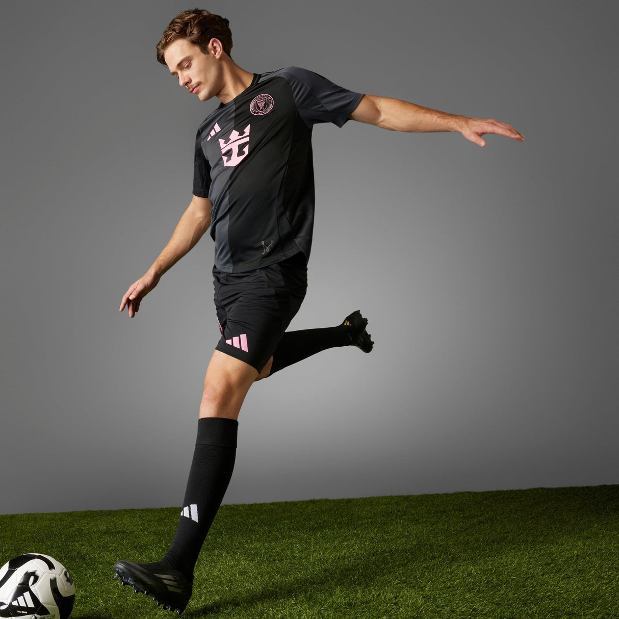 adidas Men's Inter Miami CF Messi Away Authentic Jersey 25/26 Black - Best Buy Soccer