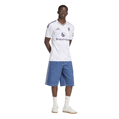 adidas Men's Manchester United Away Soccer Jersey 25/26 - White - Best Buy Soccer