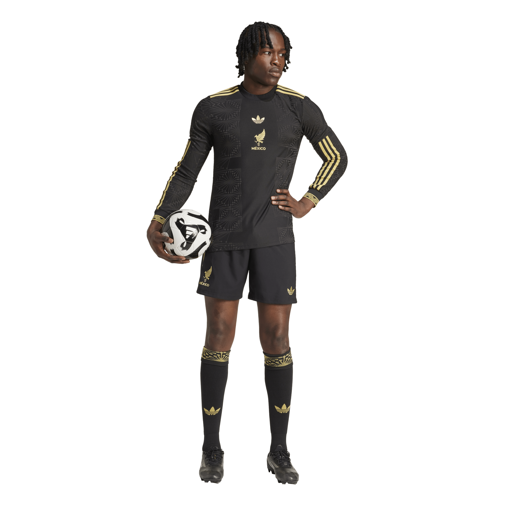 adidas Men's Mexico Gold Long Sleeve Jersey 25 Black - Best Buy Soccer