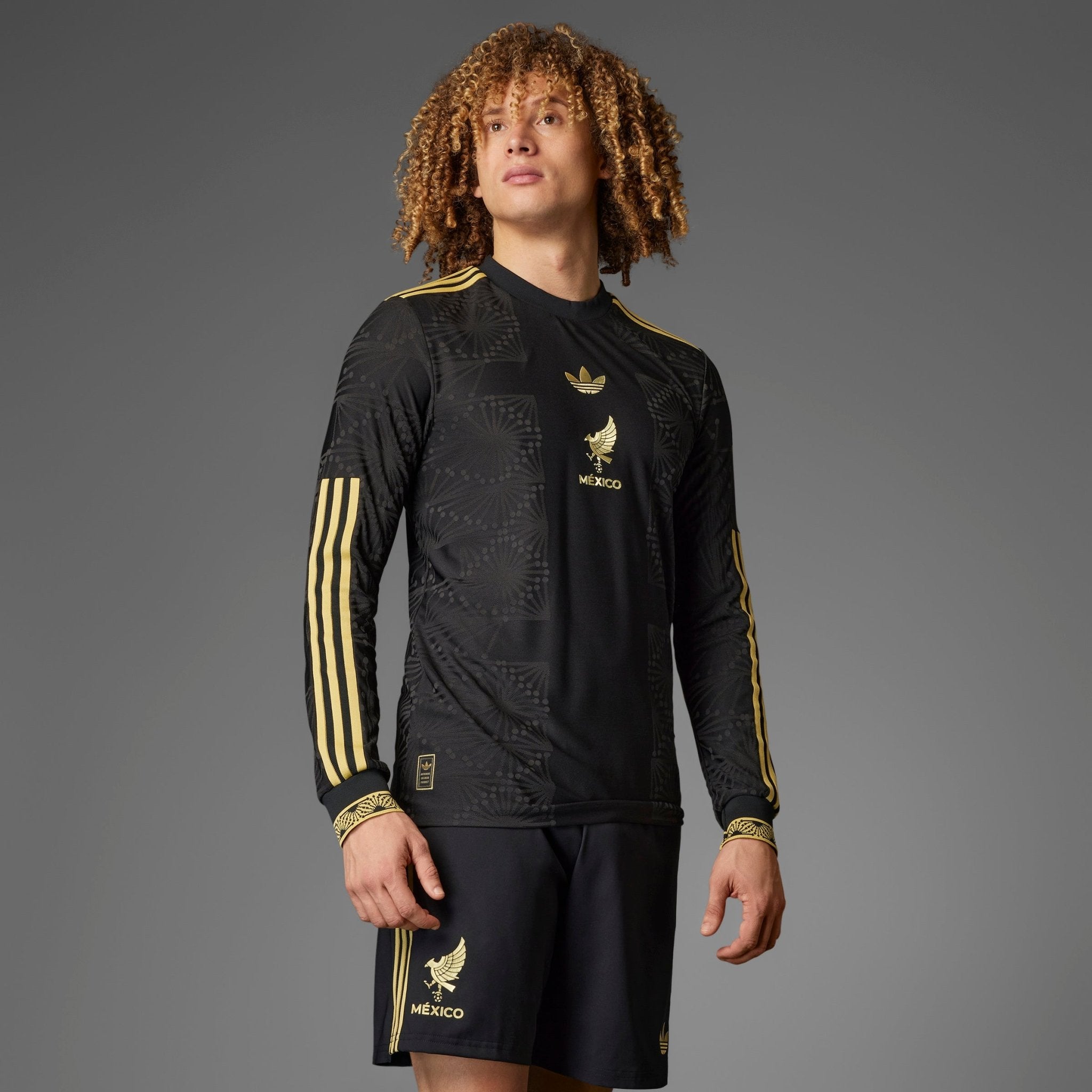 adidas Men's Mexico Gold Long Sleeve Jersey 25 Black - Best Buy Soccer