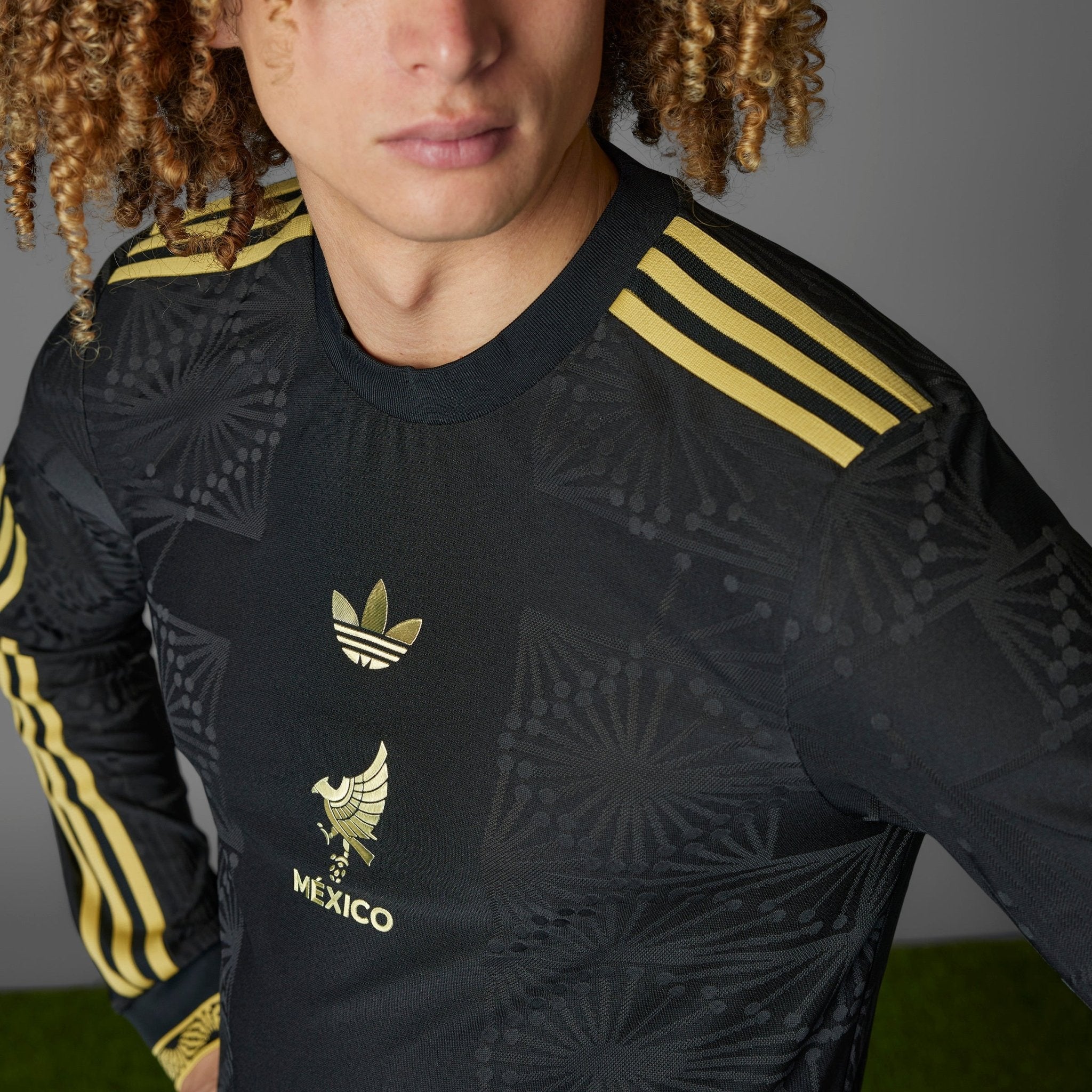 adidas Men's Mexico Gold Long Sleeve Jersey 25 Black - Best Buy Soccer