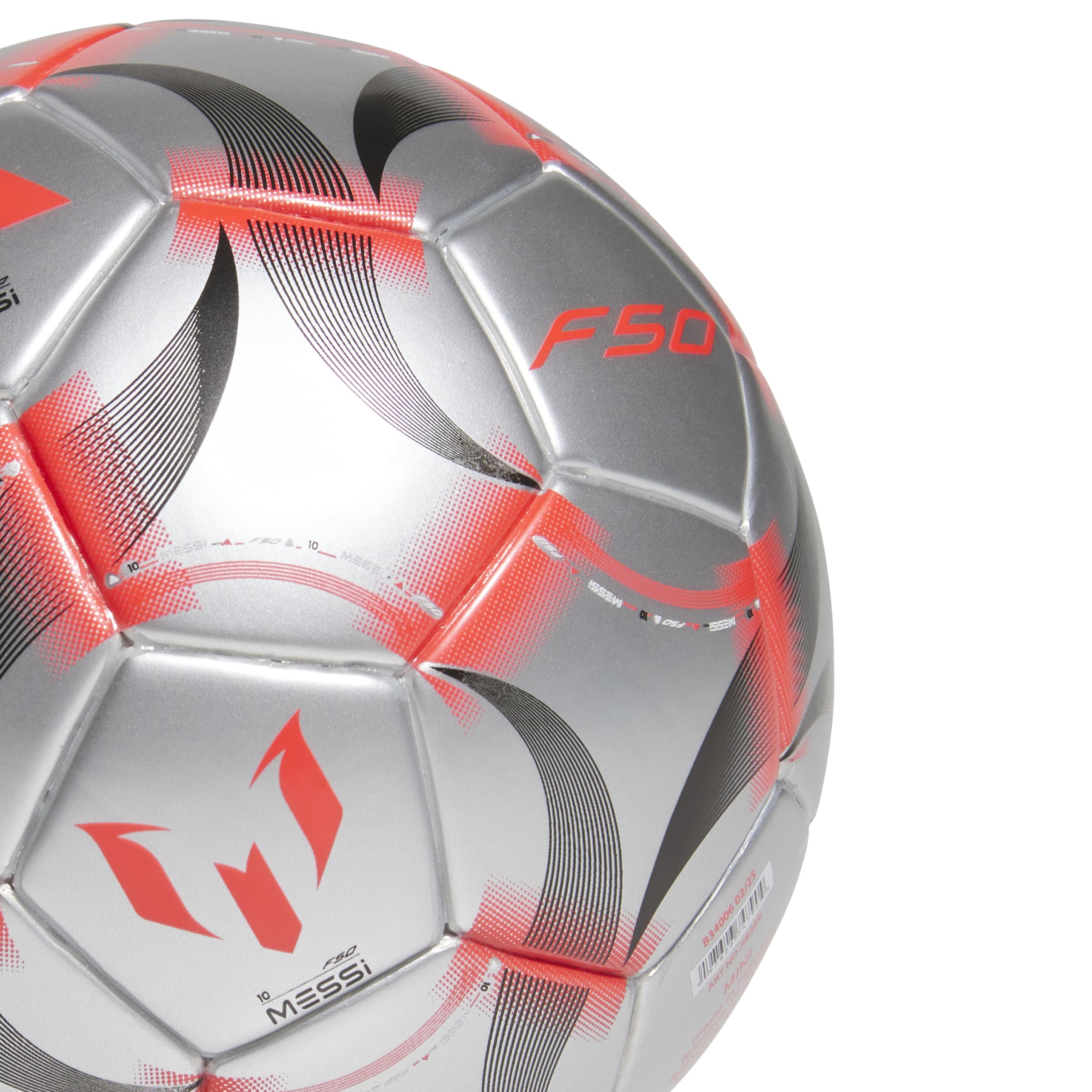 adidas Mesi Mini Ball - Silver/White/Black - Best Buy Soccer