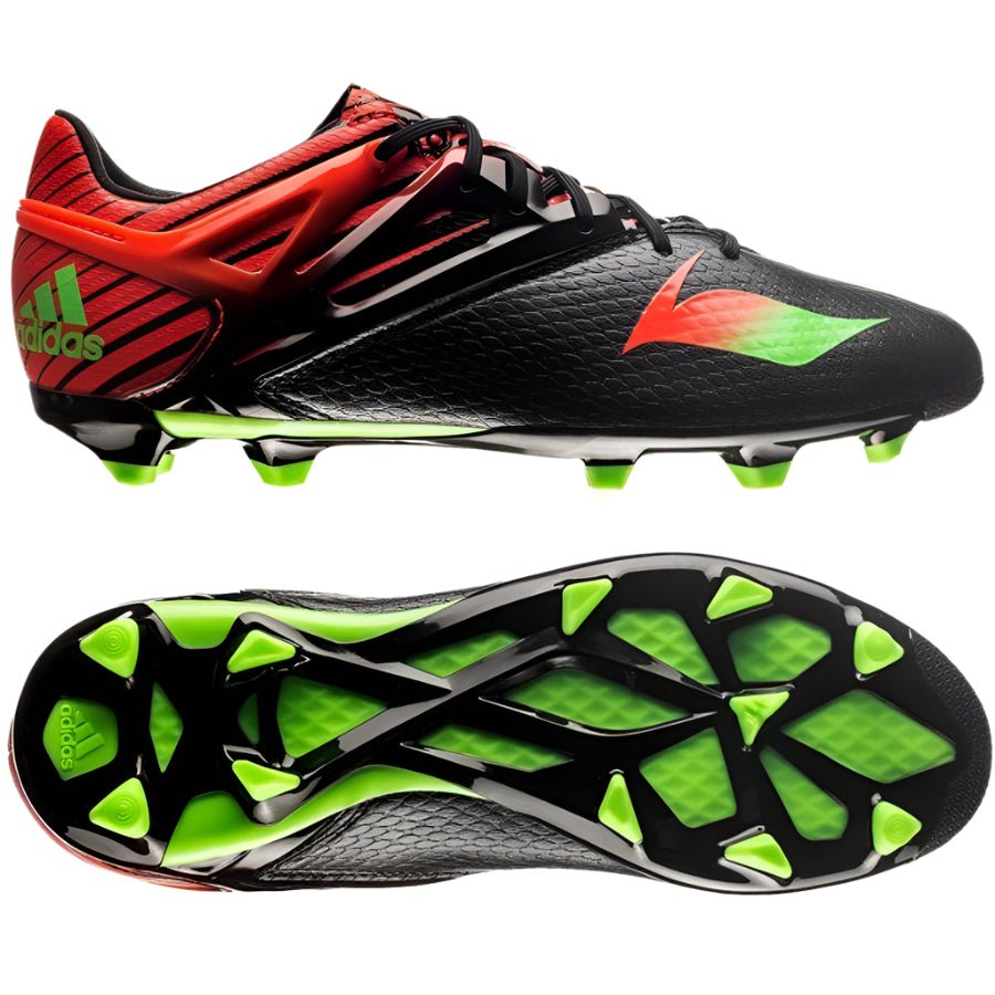 adidas Messi 15.1 FG/AG Multi - Ground Youth Soccer Cleats - Black/Solar Green/Solar Red - Best Buy Soccer