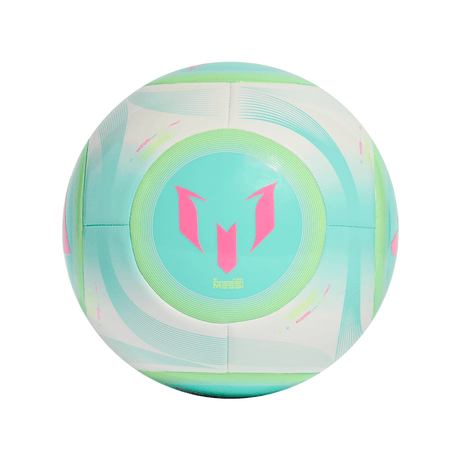 adidas Messi Club Soccer Ball - White/Aqua - Best Buy Soccer