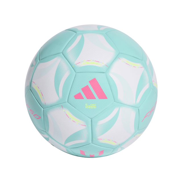adidas Messi League Soccer Ball - White/Aqua - Best Buy Soccer
