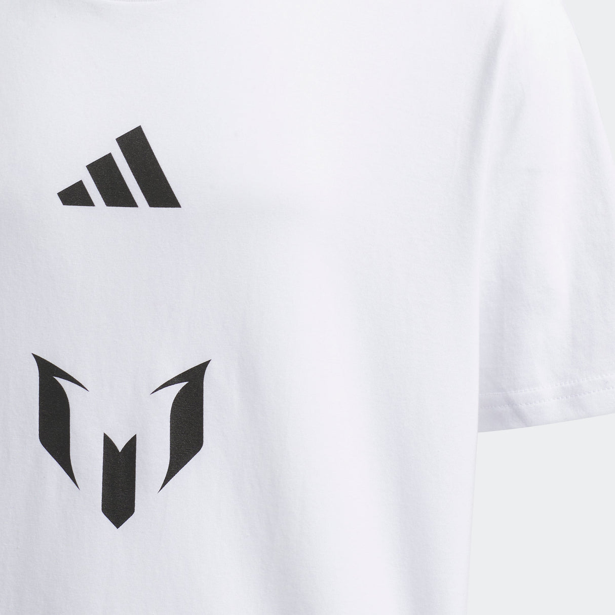 adidas Messi Youth Cotton Tee - White/Pink - Best Buy Soccer