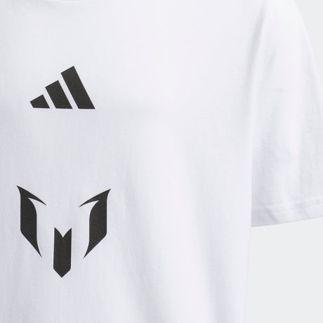 adidas Messi Youth Cotton Tee - White/Pink - Best Buy Soccer