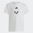 adidas Messi Youth Cotton Tee - White/Pink - Best Buy Soccer
