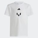 adidas Messi Youth Cotton Tee - White/Pink - Best Buy Soccer