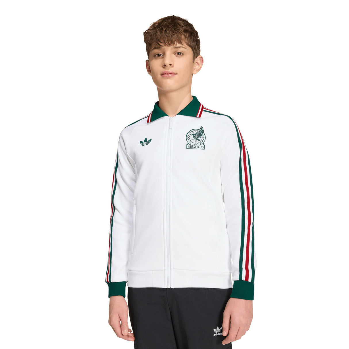 adidas Mexico Away Anthem Youth Soccer Jacket - White - Best Buy Soccer