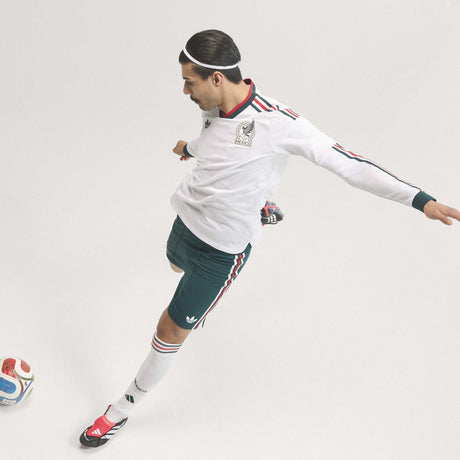 adidas Mexico Away Authentic Long Sleeve Men's Soccer Jersey 2026 - White - Best Buy Soccer