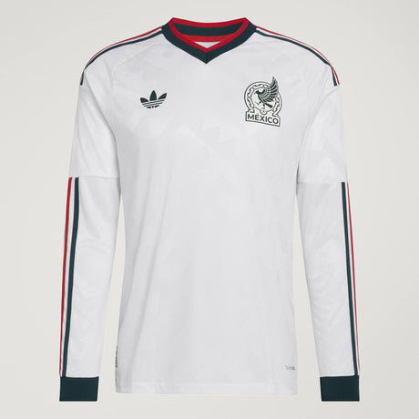 adidas Mexico Away Authentic Long Sleeve Men's Soccer Jersey 2026 - White - Best Buy Soccer