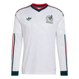 adidas Mexico Away Authentic Long Sleeve Men's Soccer Jersey 2026 - White - Best Buy Soccer