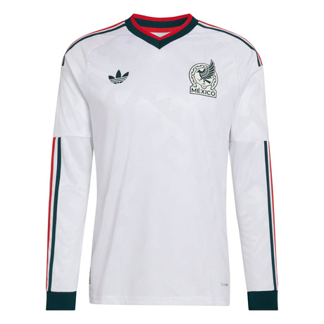 adidas Mexico Away Authentic Long Sleeve Men's Soccer Jersey 2026 - White - Best Buy Soccer