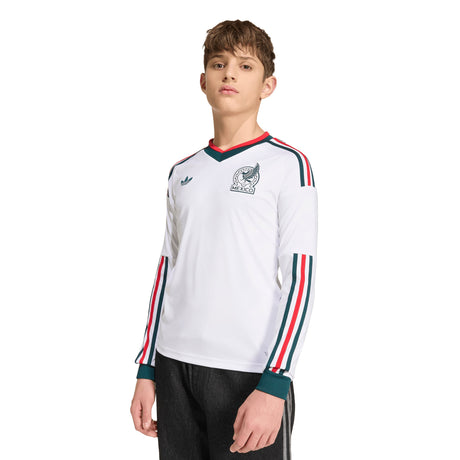 adidas Mexico Away Long Sleeve Youth Soccer Jersey 2026 - White - Best Buy Soccer