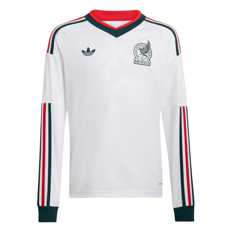 adidas Mexico Away Long Sleeve Youth Soccer Jersey 2026 - White - Best Buy Soccer